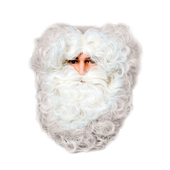 Deluxe Flaxen Beard & Headband Santa Set