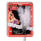 White Flapper headband