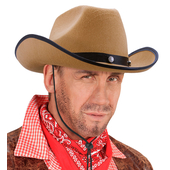 Beige cowboy hat - Modelled