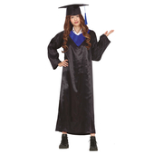 Blue & Black Graduation Robe - Tween
