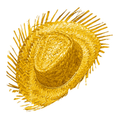 Yellow Straw Hat full view