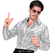 Silver Disco Bomber Shirt - Pose Position