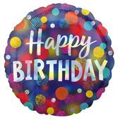 Happy Birthday Party Dots Balloon