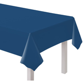 Navy Plastic Table Cover - Close up