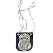 Police Badge Necklace - Full view