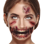 Facial Abrasions - Temporary Tattoos