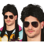 Black Mullet Wig