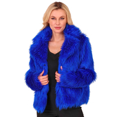 Blue Plush Jacket - Ladies