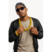 Rapper Necklace & Bracelet Set Life Image