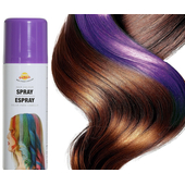 Sparkling purple hair spray