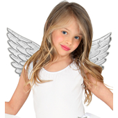 Kids Silver Fabric Angel Wings