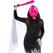 Pink Hockey Mask & Machete Kit