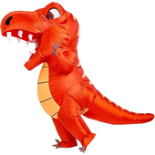 Orange Inflatable T-Rex Costume