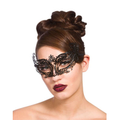 Filigree Metal Eye Mask - Black
