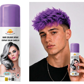 Sparkling purple hair spray