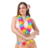 Two Tone Orchid Lei - Rainbow