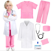 Kids Pink Doctor Costume Set