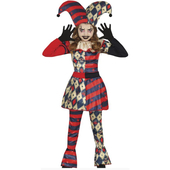 Diamond Harlequin Girls Costume -