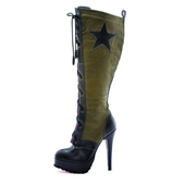 Military Knee High Shoes