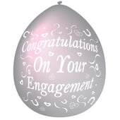Congratulations On Your Engagement Balloons - 10 Pack