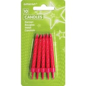 Pink Glitter Candles - 10 Pack