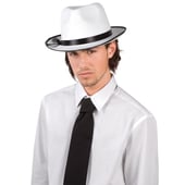 White Felt Gangster Hat