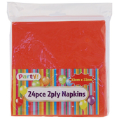 Red Napkins - 24 Pack