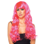 Glow Two-Tone Long Curly Wig- blue