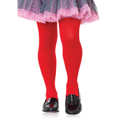 Girls Opaque Tights - Red