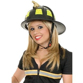 black firemans helmet