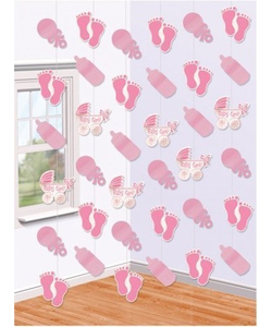 Baby Shower String Decorations - Pink