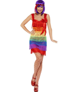 rainbow flapper costume