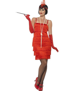 plus size red Flapper Costume