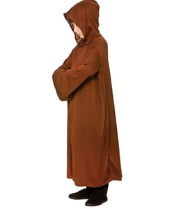 brown hooded robe