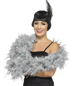 grey feather boa