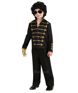 Michael Jackson Black Military Jacket - Kids