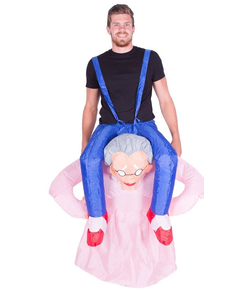 Inflatable grandma costume