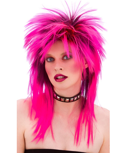 80's rocker wig - pink