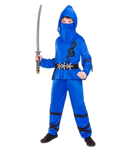 Blue Power Ninja Kids Costume