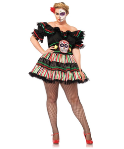 plus size Day of the Dead Doll costume
