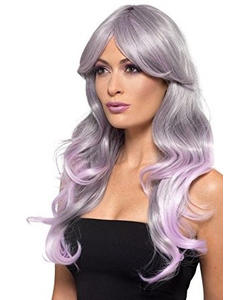 Fashion Ombre Wig - Grey/Pastel Pink
