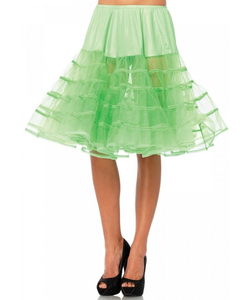 Knee Length Petticoat - Neon Green