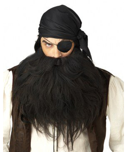 Pirate Beard & Moustache - Black