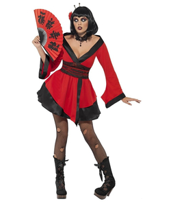 Gothic Geisha Woman Costume