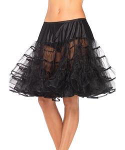 Knee Length Petticoat - Black