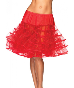 Knee Length Petticoat - Red