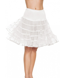 Knee Length Petticoat - White