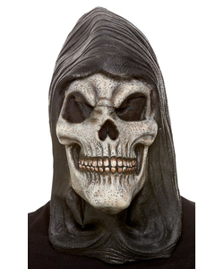 Hooded Skeleton Latex Mask