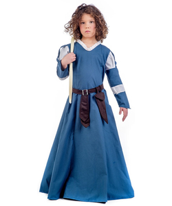 Blue medieval kids costume