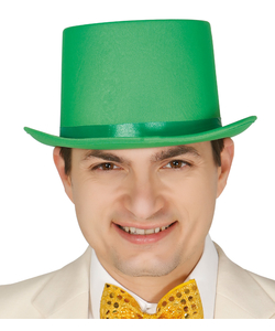 Green felt top hat
